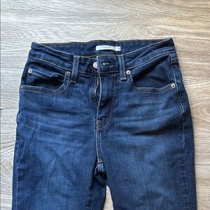Dark blue levi 726 flares